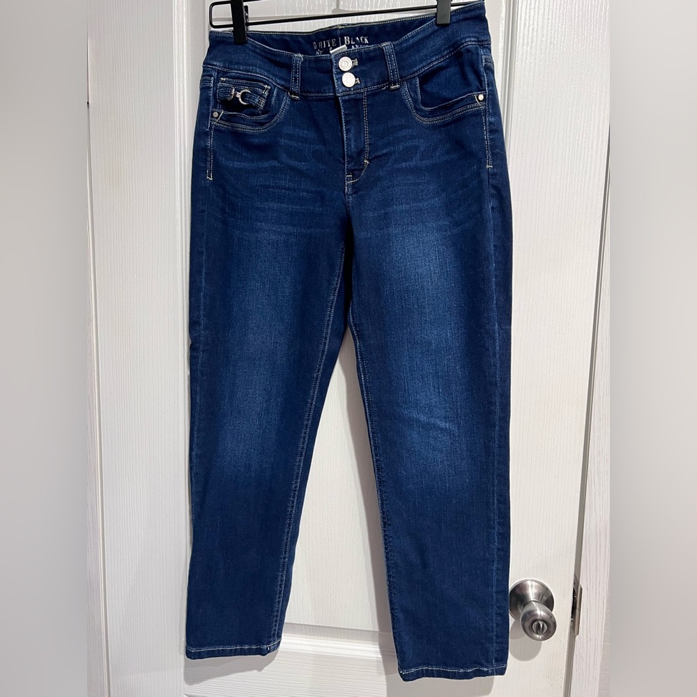 White House Black Market Blue Ankle Cropped Jeans
